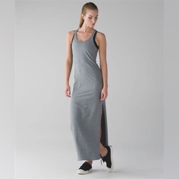 NWOT LULULEMON Refresh Maxi Dress Heathered Grey XS - Picture 2 of 9